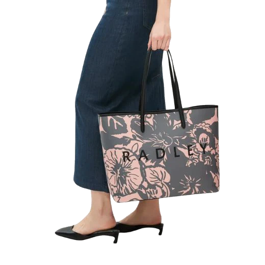 Radley Southwell Gardens Black Floral Large Open Top Tote Bag - Image 6