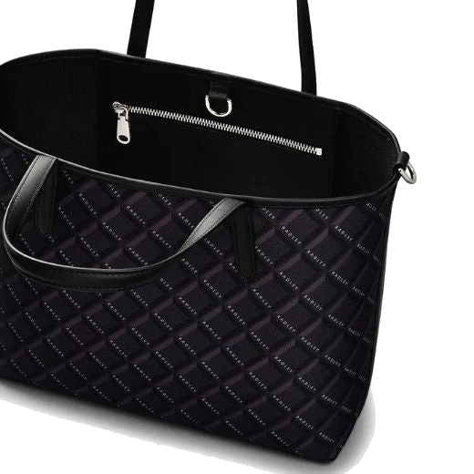 Radley Southwell Gardens Geo Black Open-Top Grab Bag - Image 3