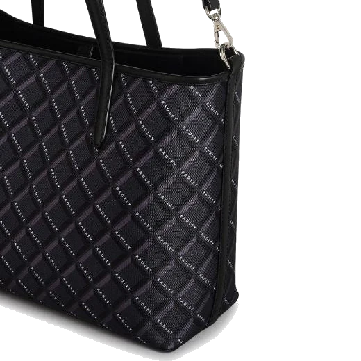 Radley Southwell Gardens Geo Black Open-Top Grab Bag - Image 4