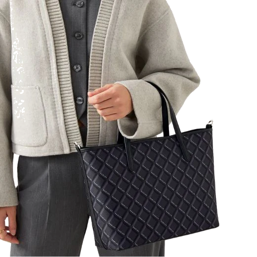 Radley Southwell Gardens Geo Black Open-Top Grab Bag - Image 5
