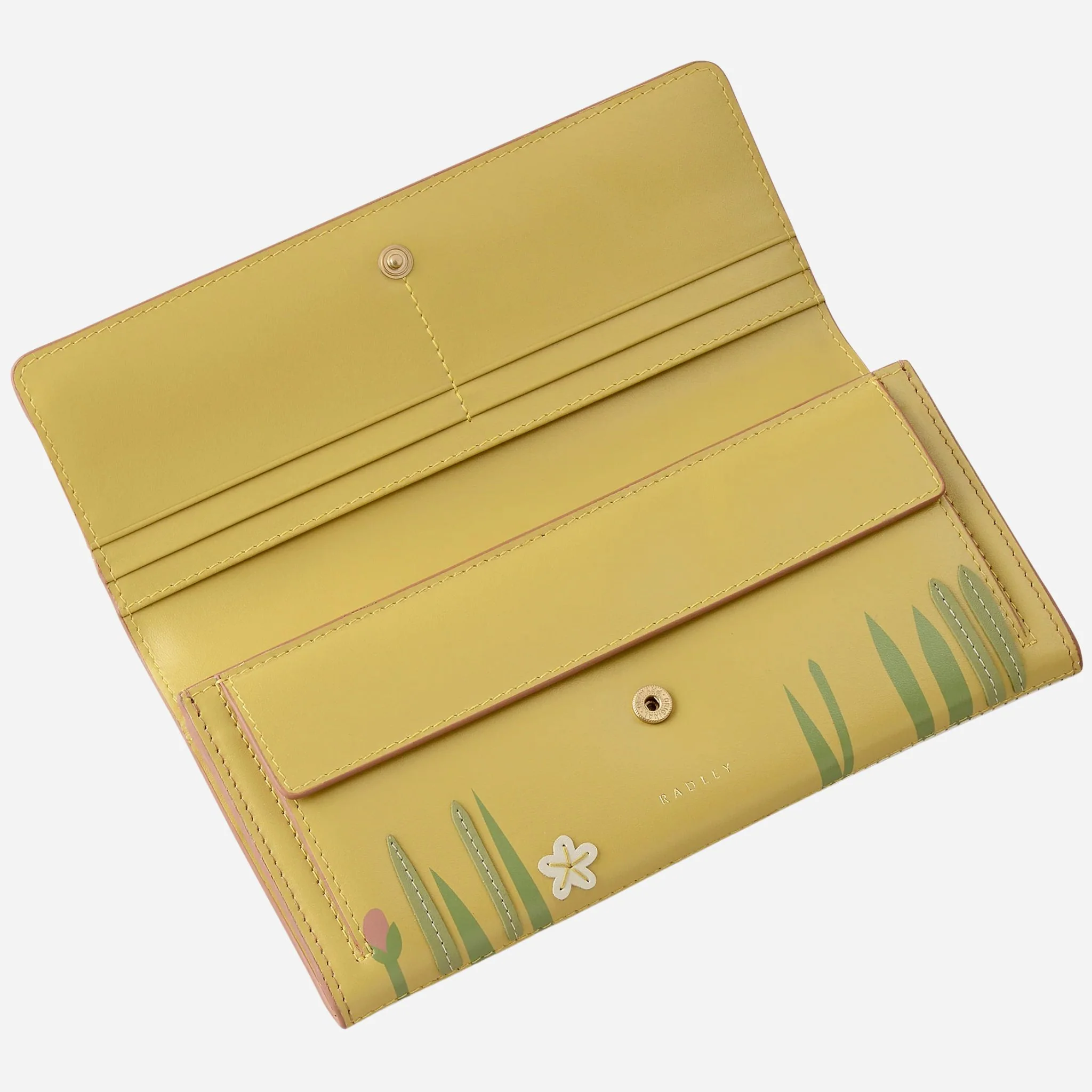 Radley Spring Blooms Raffia and Leather Large Flapover Purse - Image 3