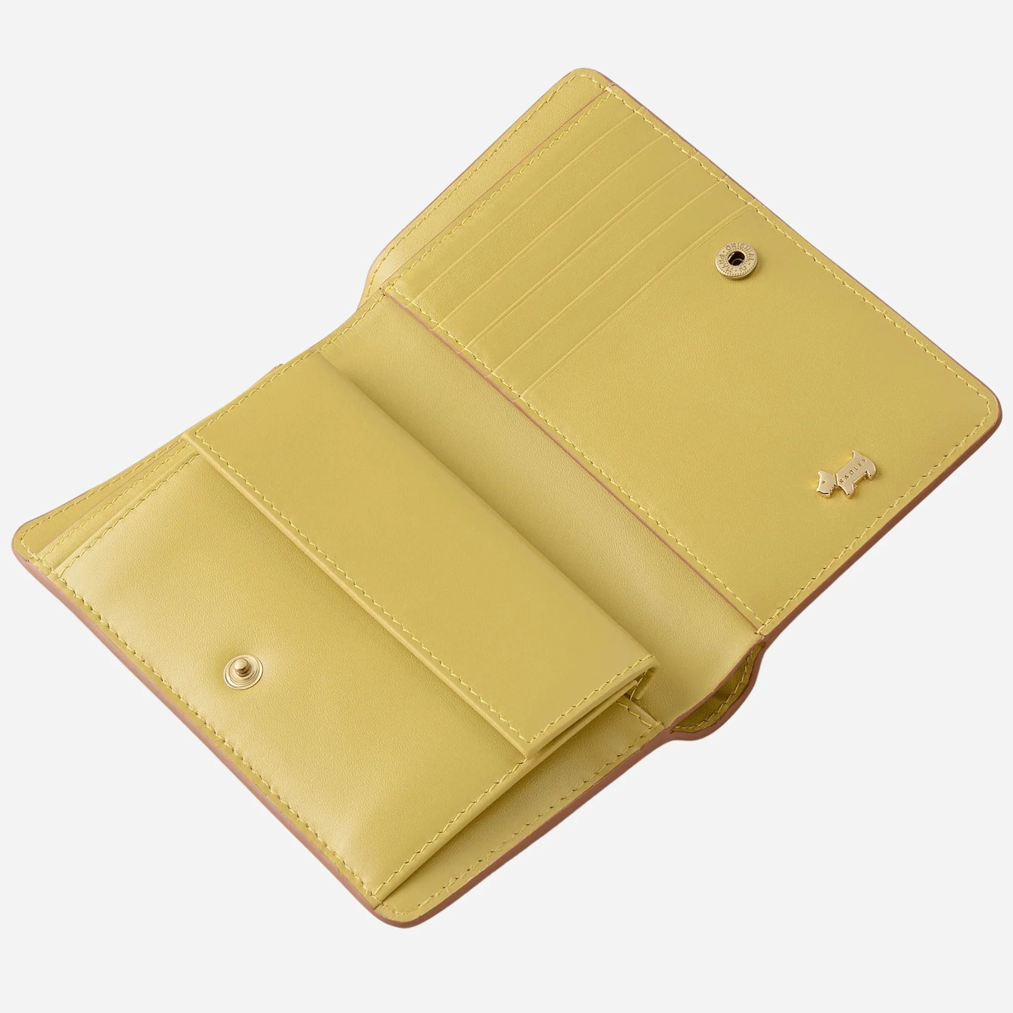 Radley Spring Blooms Raffia and Leather Medium Bifold Purse - Image 3