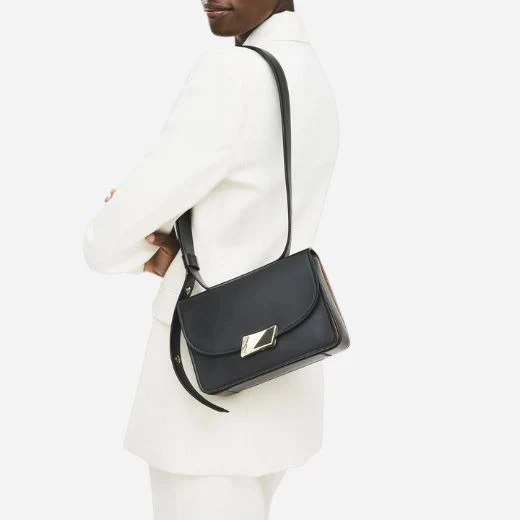 Radley The Belsize Black Leather Small Flapover Shoulder Bag - Image 7