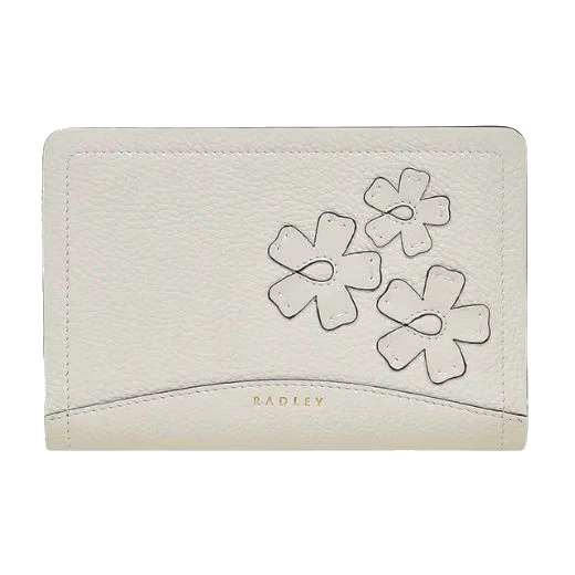Radley The Chancery Cutwork Floral Chalk Medium Zip Around Purse