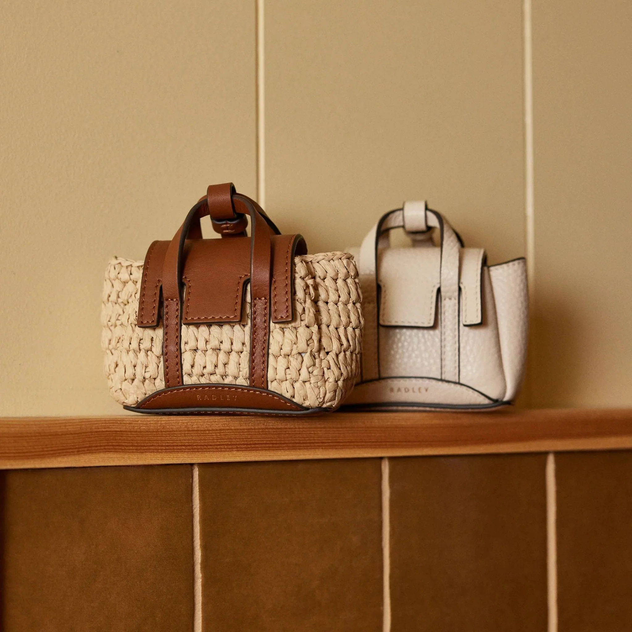 Radley The Chancery Raffia and Leather Small Bag Charm - Image 4