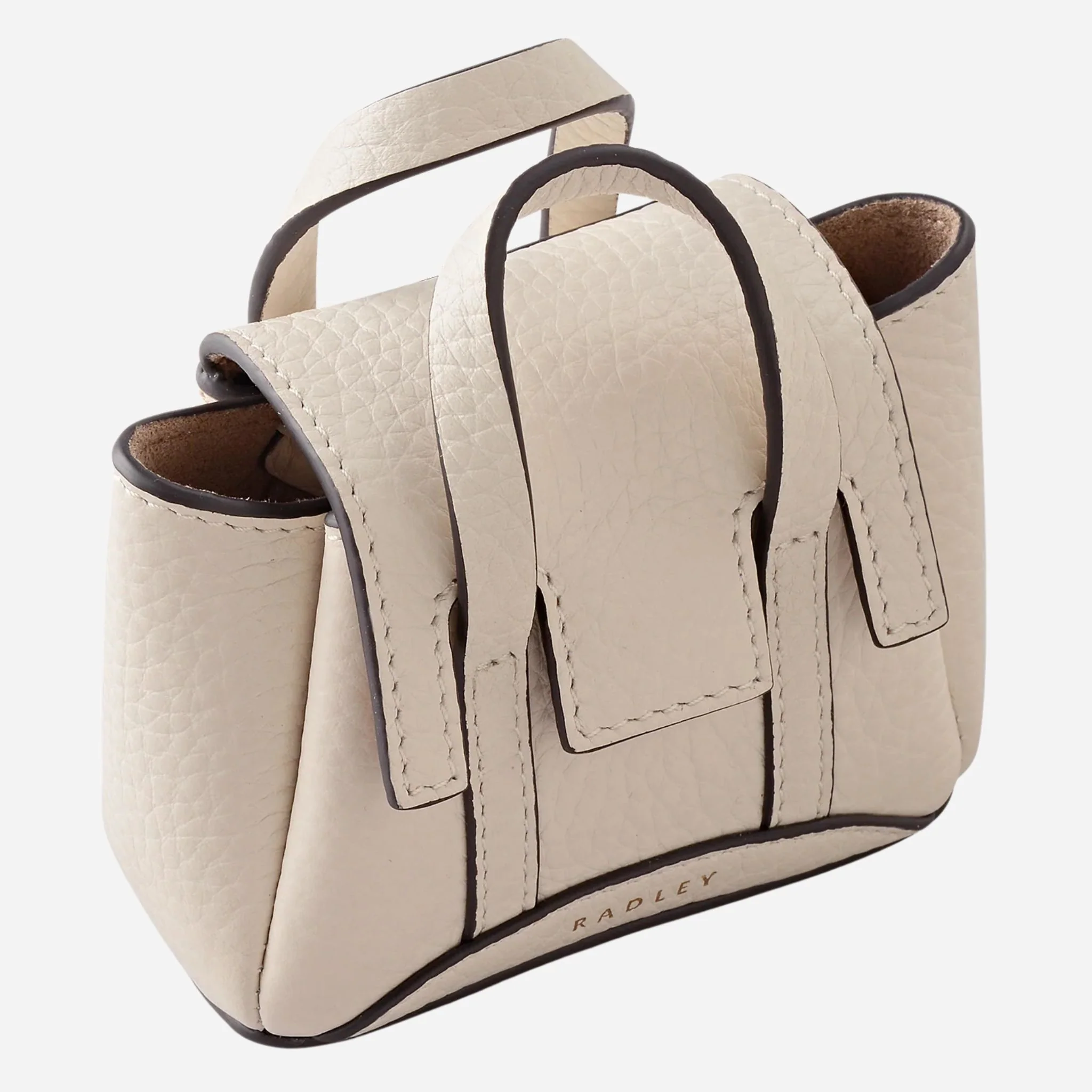 Radley The Chancery Salt White Leather Bag Charm - Image 3