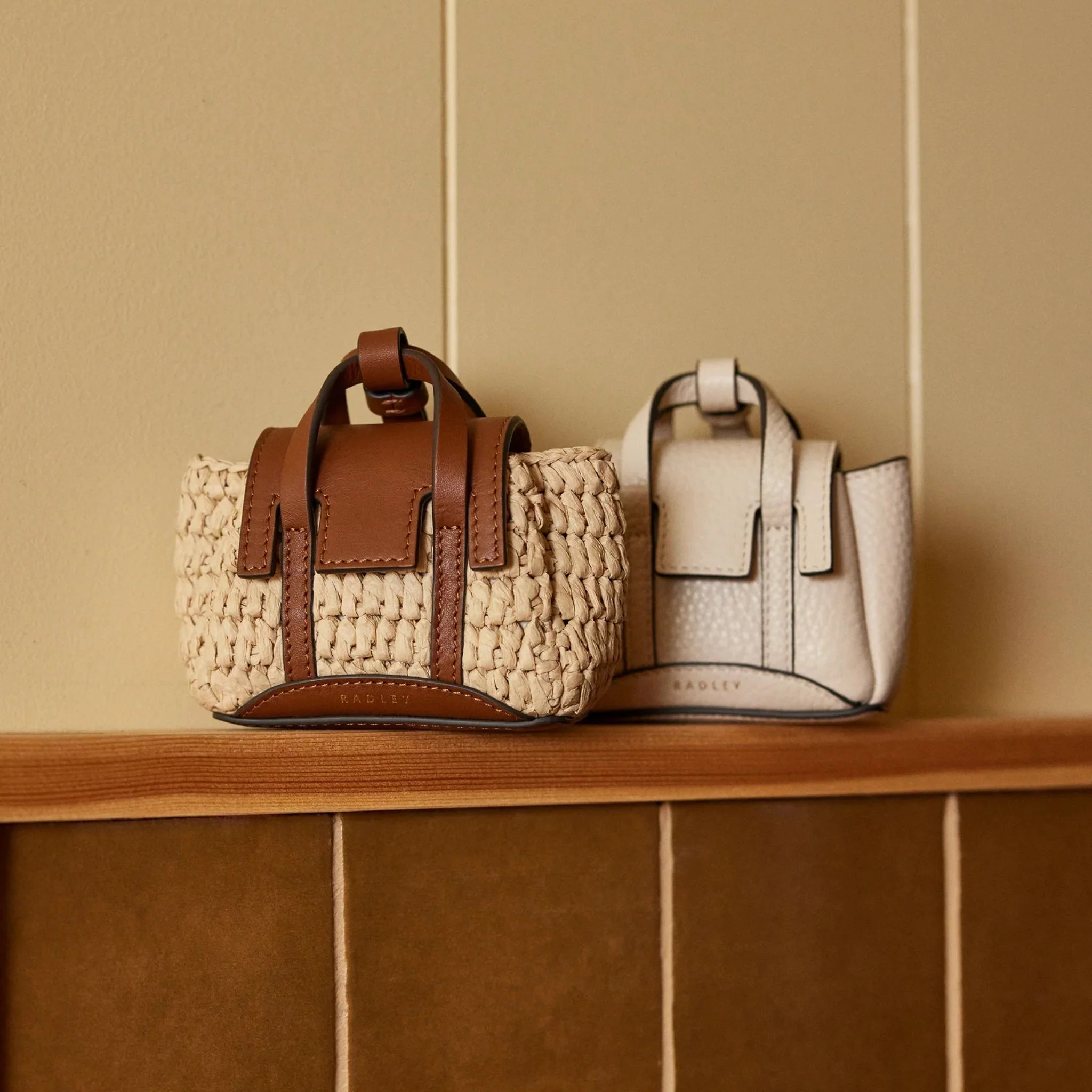 Radley The Chancery Salt White Leather Bag Charm - Image 4