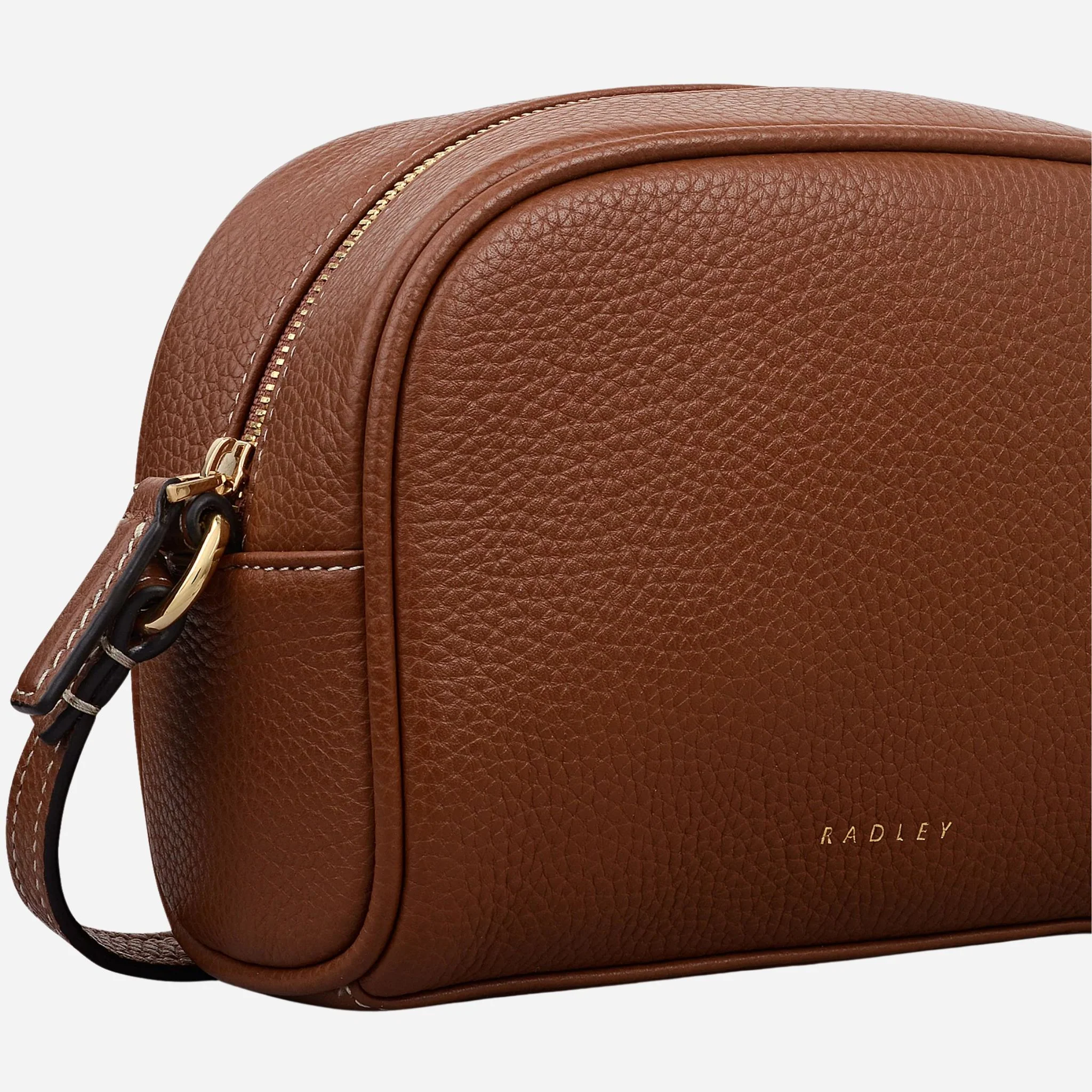 Radley The Daily Cognac Leather Small Zip Around Cross Body Bag - Image 3