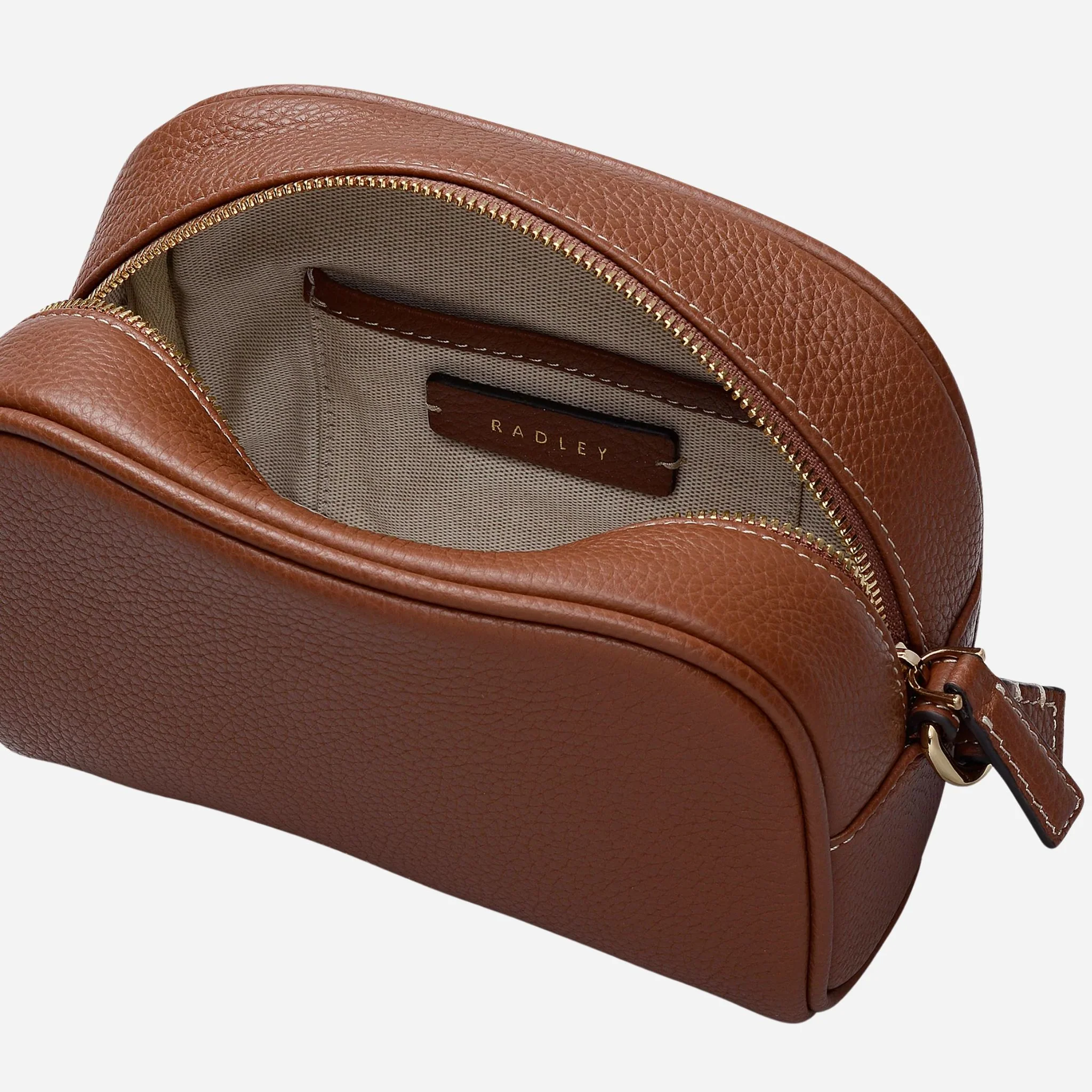 Radley The Daily Cognac Leather Small Zip Around Cross Body Bag - Image 4