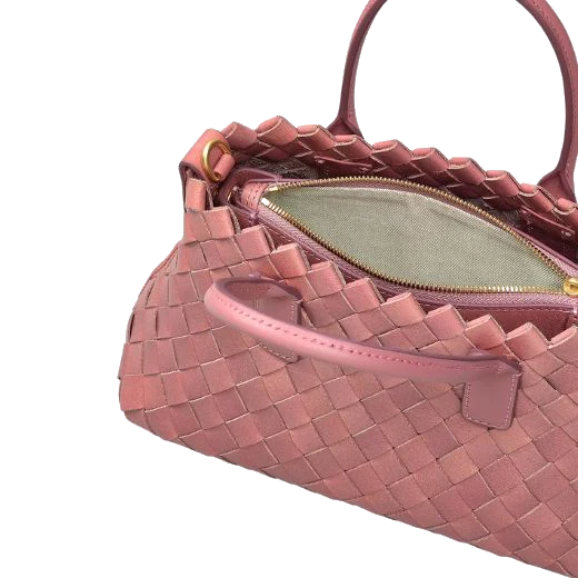 Radley The Goswell Sienna Pink Small Woven Grab Bag - Image 3