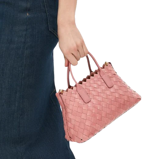 Radley The Goswell Sienna Pink Small Woven Grab Bag - Image 5