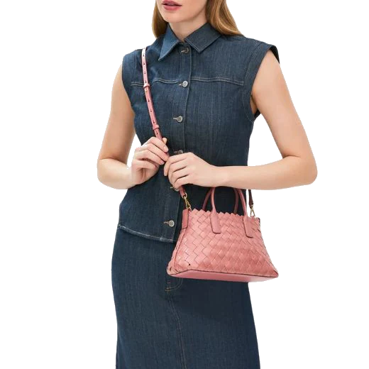 Radley The Goswell Sienna Pink Small Woven Grab Bag - Image 6