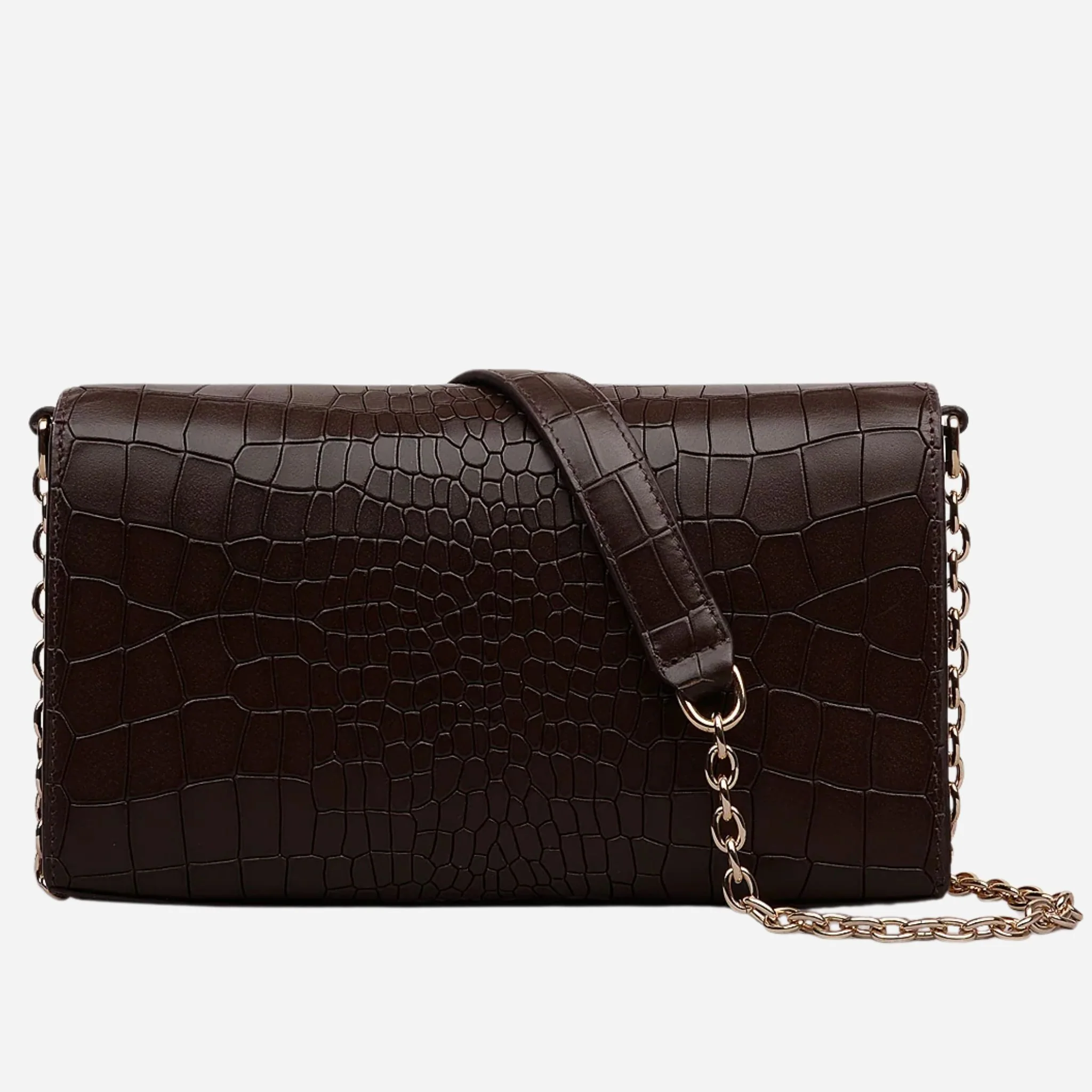 Radley The Rathbone Faux Croc Dark Oak Micro Flapover Cross Body Bag - Image 2