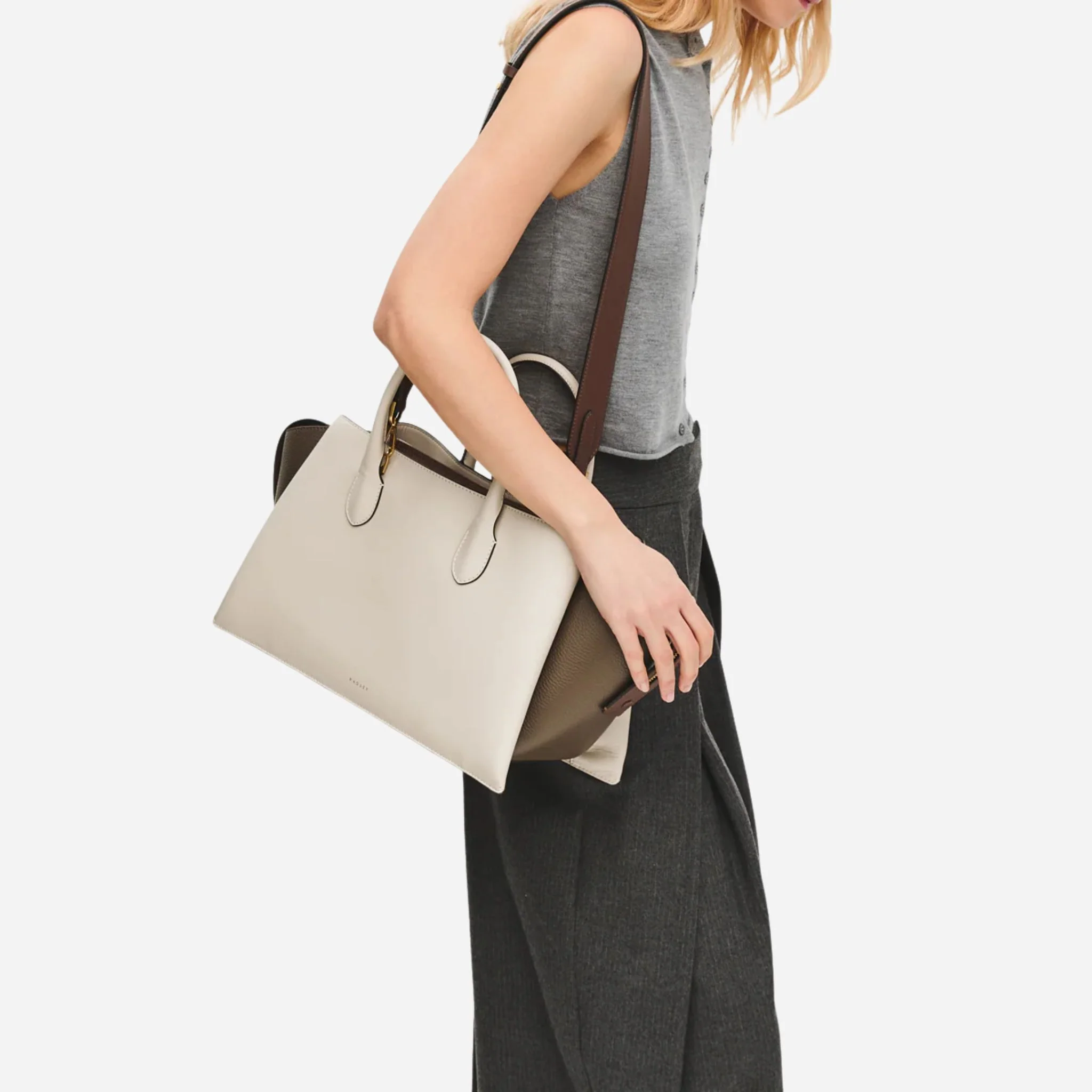 Radley The Romilly Salt Leather Large Ziptop Multiway Bag - Image 7