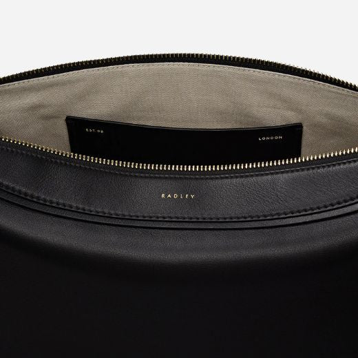 Radley Westwell Lane Black Leather Large Zip Top Shoulder Bag - Image 4