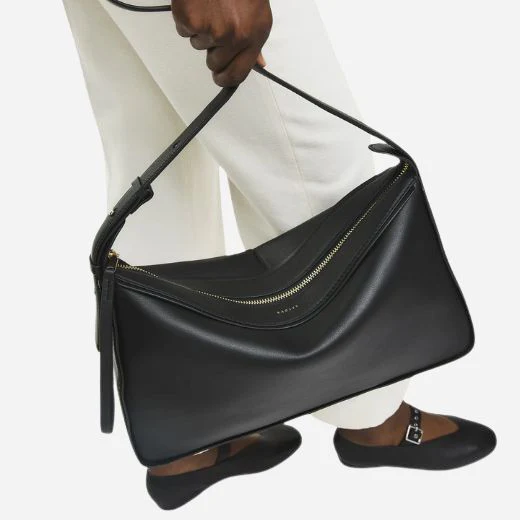 Radley Westwell Lane Black Leather Large Zip Top Shoulder Bag - Image 5