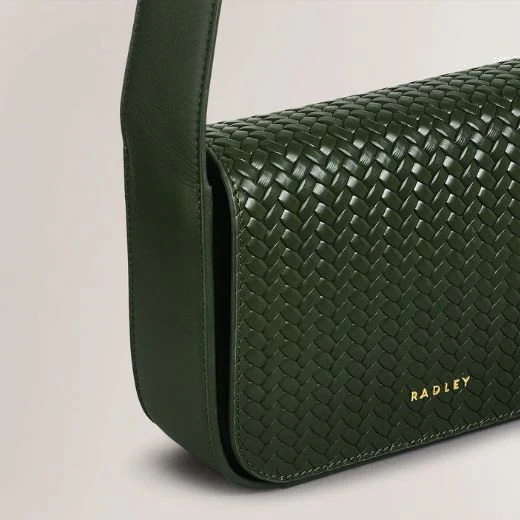 Radley Westwell Lane Racing Green Weave Cross Body Bag - Image 4