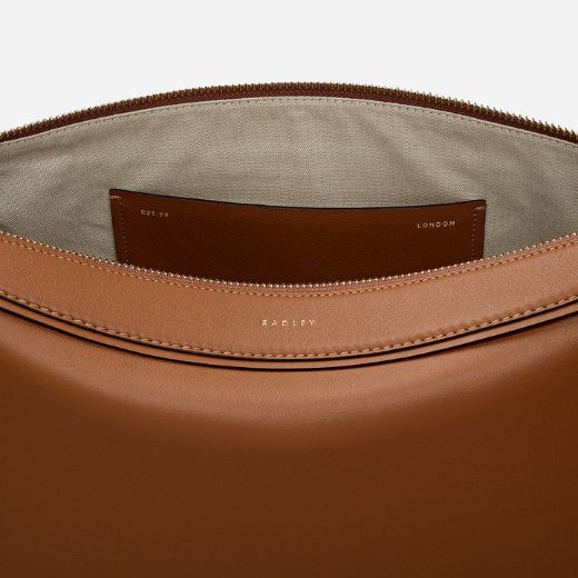 Radley Westwell Lane Toffee Brown Leather Large Zip Top Shoulder Bag - Image 3