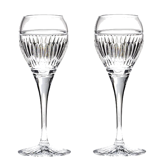Royal Scot Crystal Art Deco 2 x 11cl Port/Sherry Glasses