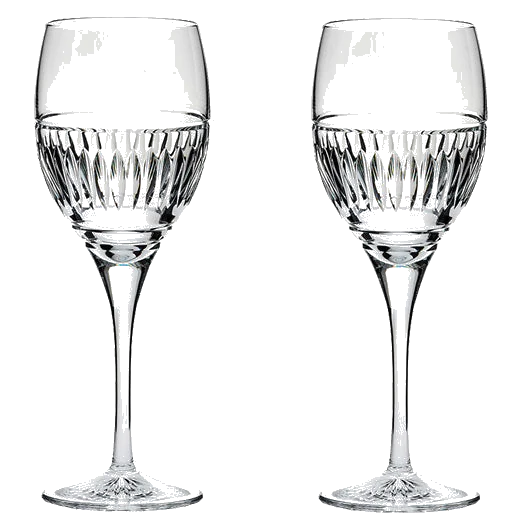 Royal Scot Crystal Art Deco 2 x 33cl Large Wine Glasses