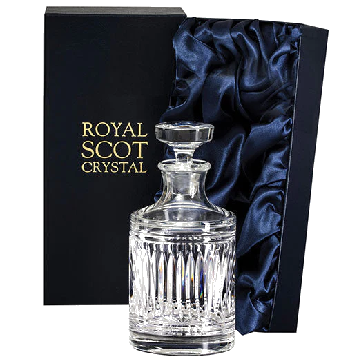 Royal Scot Crystal Art Deco 50cl Round Spirit Decanter - Image 2