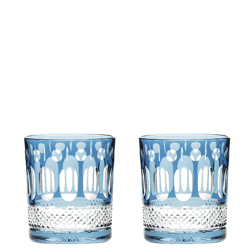 Royal Scot Crystal Belgravia 2 x 33cl Sky Blue Large Tumblers