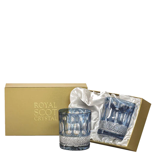 Royal Scot Crystal Belgravia 2 x 33cl Sky Blue Large Tumblers - Image 2