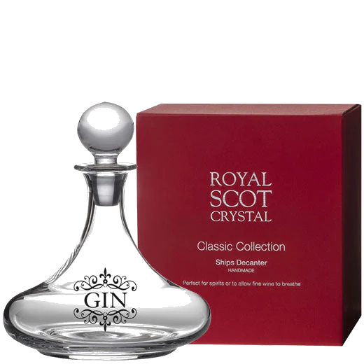 Royal Scot Crystal Classic Collection 75cl 'GIN' Ships Decanter - Image 2