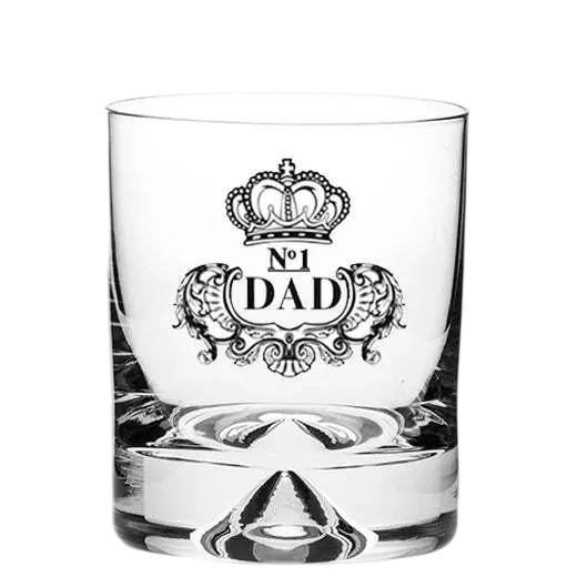 Royal Scot Crystal Dimple Base 'No.1 Dad' Engraved Large Tumbler