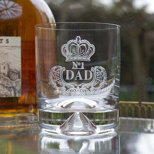 Royal Scot Crystal Dimple Base 'No.1 Dad' Engraved Large Tumbler - Image 2