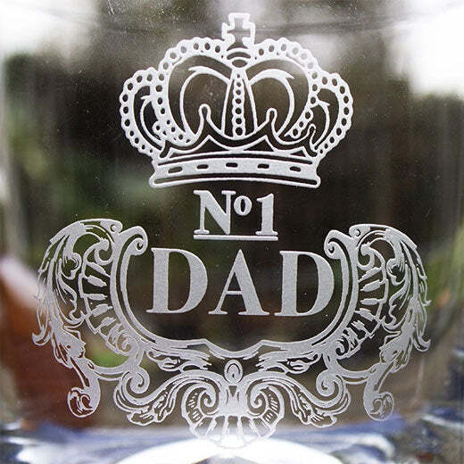 Royal Scot Crystal Dimple Base 'No.1 Dad' Engraved Large Tumbler - Image 3