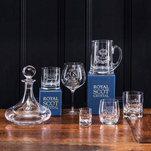 Royal Scot Crystal Dimple Base 'No.1 Dad' Engraved Large Tumbler - Image 5