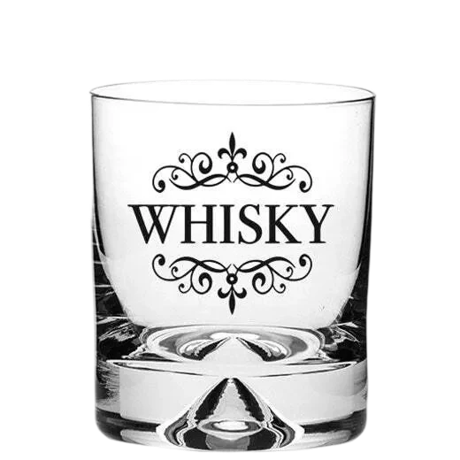 Royal Scot Crystal Dimple Base 'Whisky' Engraved Large Tumbler