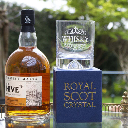 Royal Scot Crystal Dimple Base 'Whisky' Engraved Large Tumbler - Image 3