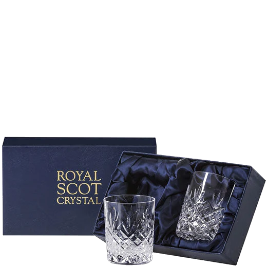 Royal Scot Crystal Edinburgh 2 x 21cl Whisky Tumblers - Image 2