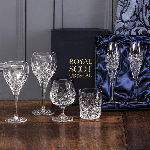 Royal Scot Crystal Edinburgh 2 x 21cl Whisky Tumblers - Image 3