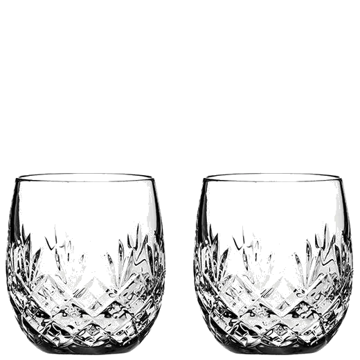 Royal Scot Crystal Edinburgh 2 x 25cl Barrel Tumblers