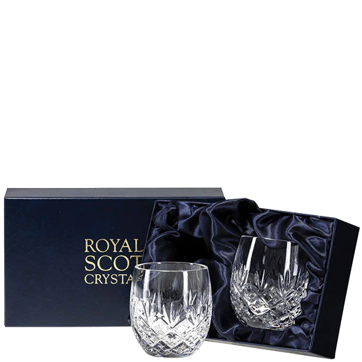 Royal Scot Crystal Edinburgh 2 x 25cl Barrel Tumblers - Image 2