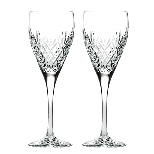 Royal Scot Crystal Edinburgh 2 x 25cl Wine Glasses