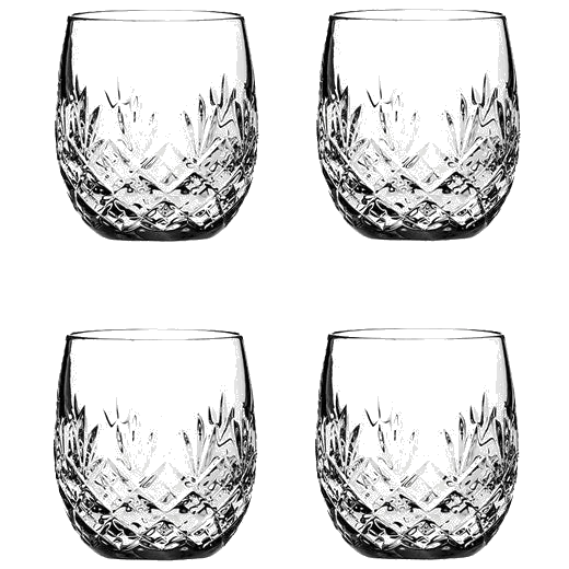 Royal Scot Crystal Edinburgh 4 x 25cl Barrel Tumblers
