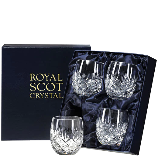 Royal Scot Crystal Edinburgh 4 x 25cl Barrel Tumblers - Image 2