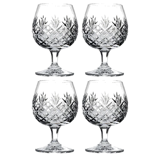 Royal Scot Crystal Edinburgh 4 x 32cl Brandy Glasses