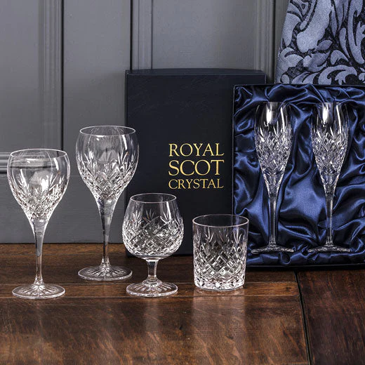 Royal Scot Crystal Edinburgh 4 x 32cl Brandy Glasses - Image 3