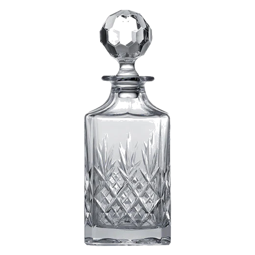 Royal Scot Crystal Edinburgh Square Decanter & Barrel Tumblers Whisky Set - Image 2