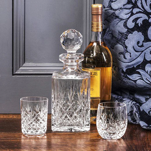 Royal Scot Crystal Edinburgh Square Decanter & Tumblers Whisky Set - Image 4