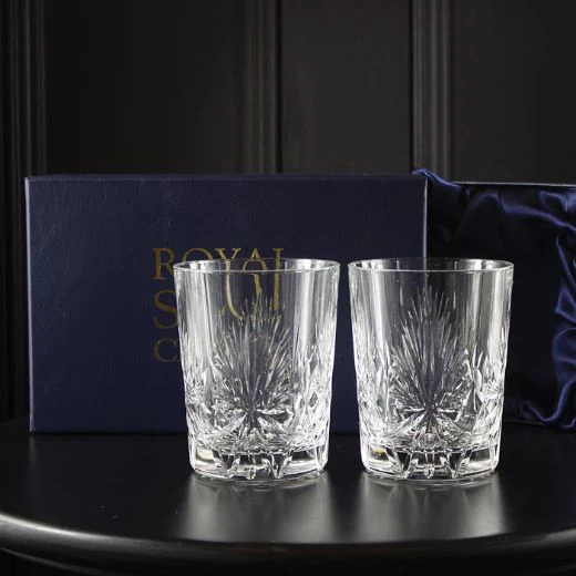 Royal Scot Crystal Edinburgh Star 2 x 38 mL Large 'On the Rocks' Tumblers - Image 3