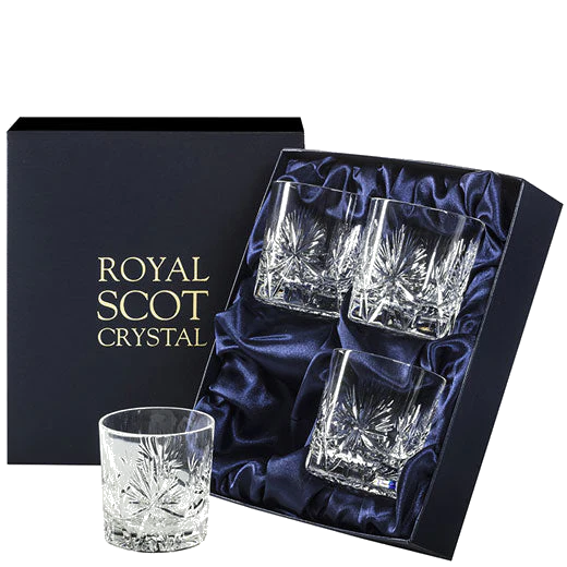 Royal Scot Crystal Edinburgh Star 4 x 26cl Whisky Tumblers - Image 2