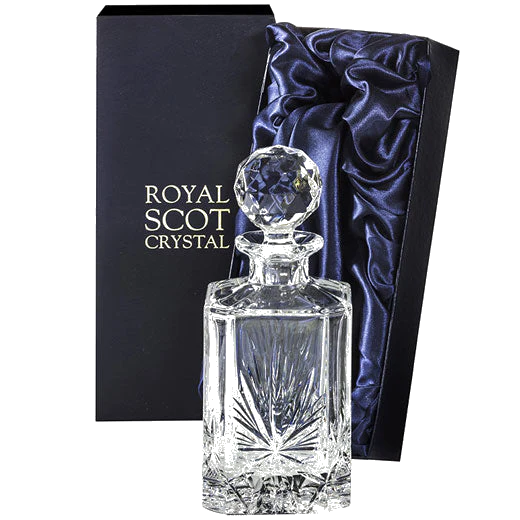 Royal Scot Crystal Edinburgh Star 75cl Square Spirit Decanter - Image 2