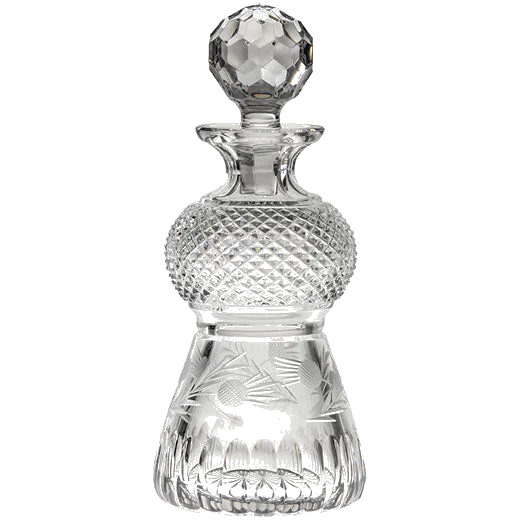 Royal Scot Crystal Flower of Scotland 55cl Thistle Shape Whisky Decanter