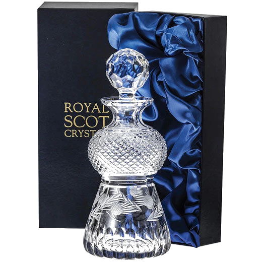 Royal Scot Crystal Flower of Scotland 55cl Thistle Shape Whisky Decanter - Image 2